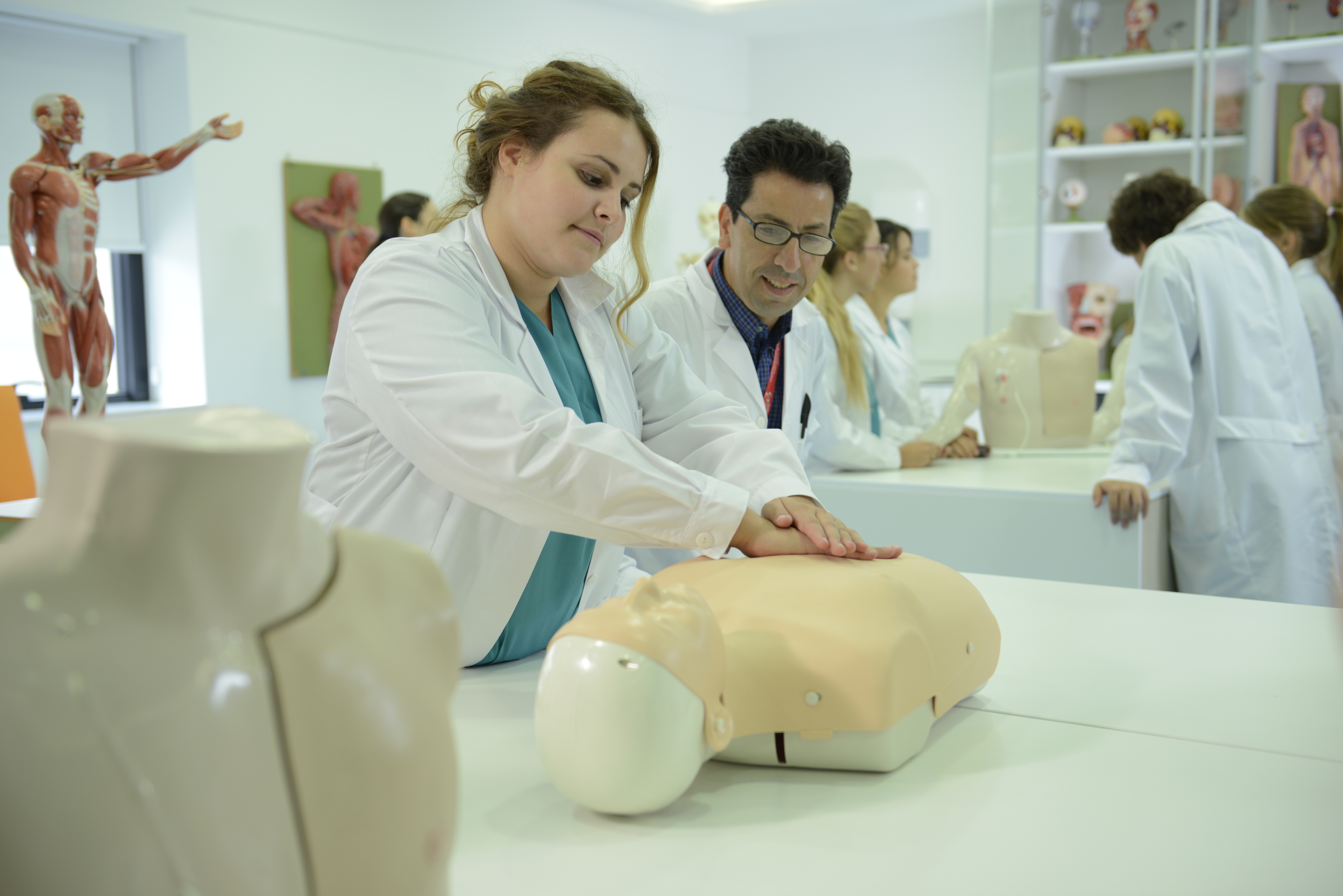 Medical students at European University Cyprus